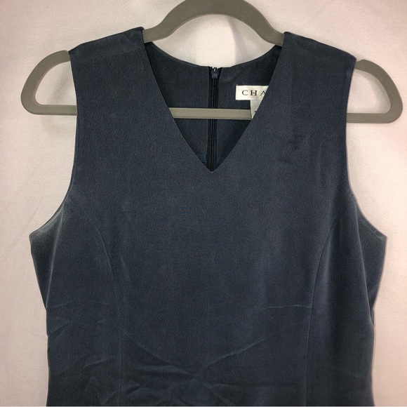 Chaus Dress Silk Sheath Classic V Neck Lined Business Career - Picture 3 of 8